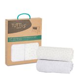 Tutti Bambini Cozee Bedside Sleeper Fitted Sheet 2 Pack Grey (Online Only) image 0