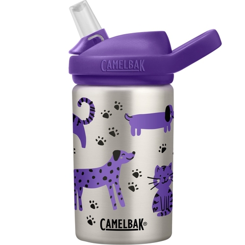 Camelbak Eddy+ Kids Stainless Steel Bottle 400ML Cats & Dogs image 0 Large Image