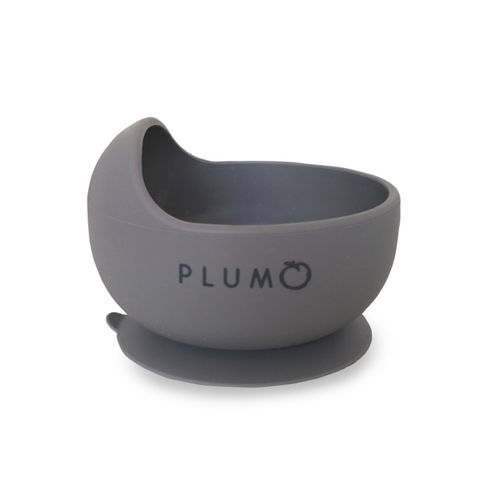 Plum Silicone Suction Duck Egg Bowl - Grey image 0 Large Image
