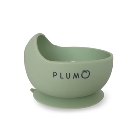 Plum Silicone Suction Duck Egg Bowl - Olive