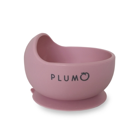 Plum Silicone Suction Duck Egg Bowl - Dusty Berry image 0 Large Image