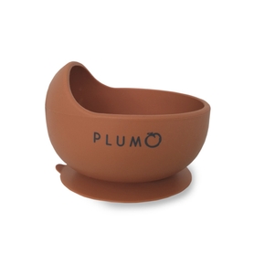 Plum Silicone Suction Duck Egg Bowl - Terracotta