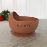 Plum Silicone Suction Duck Egg Bowl - Terracotta image 1