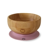 Plum Bamboo and Silicone Suction Bowl - Dusty Berry image 0