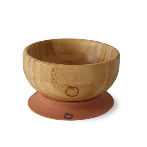Plum Bamboo and Silicone Suction Bowl - Terracotta image 0 Large Image