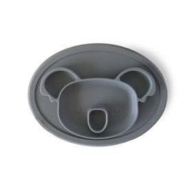 Plum Silicone Placemat Plate - Koala - Grey