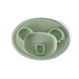 Plum Silicone Placemat Plate - Koala - Olive