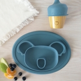 Plum Silicone Placemat Plate - Koala - Teal image 1