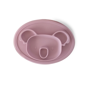 Plum Silicone Placemat Plate - Koala - Dusty Berry