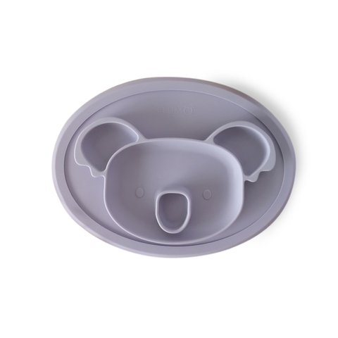 Plum Silicone Placemat Plate - Koala - Smokey Lilac image 0 Large Image