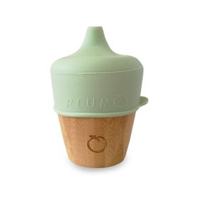 Plum Bamboo and Silicone Sippy Cup - Olive