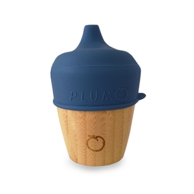 Plum Bamboo and Silicone Sippy Cup - Navy