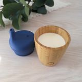 Plum Bamboo and Silicone Sippy Cup - Navy image 1