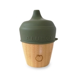 Plum Bamboo and Silicone Sippy Cup - Pesto image 0