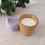 Plum Bamboo and Silicone Sippy Cup - Smokey Lilac image 1
