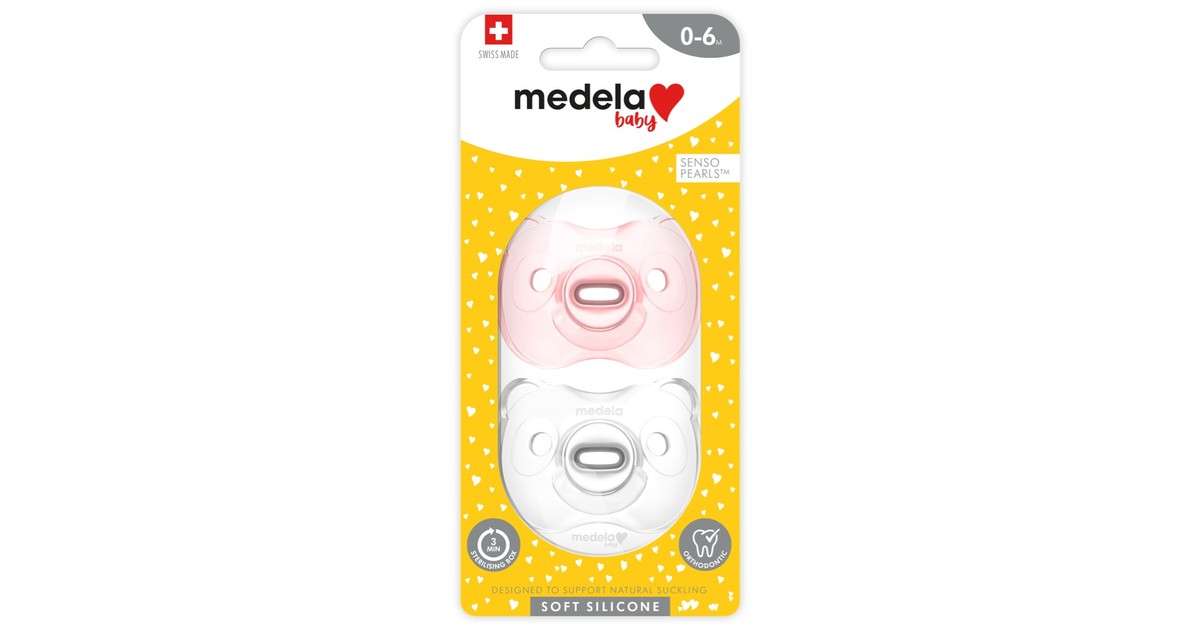 Medela Feeding Soother Silicone Girl 0-6Mth 2Pk Baby Bunting NZ
