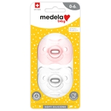 Medela Soft Silicone Soother - Girl - 0-6Months - 2Pack image 0