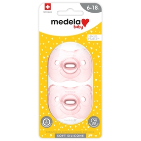 Medela Soft Silicone Soother - Girl - 6-18 Months - 2Pack