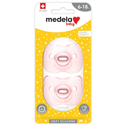 Medela Soft Silicone Soother - Girl - 6-18 Months - 2Pack image 0 Large Image