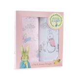 Bubba Blue Peter Rabbit Pink Cloud Jersey Wrap 2 Pack image 1