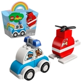 Lego Duplo Fire Helicopter & Police Car image 0