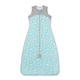 Love To Dream Sleeping Bag Organic 0.2 Tog Turquoise Clouds 6-18 Months
