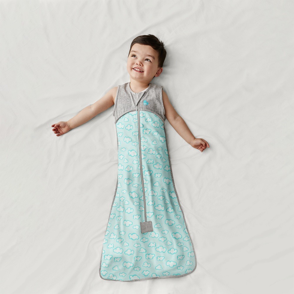 Love To Dream Sleeping Bag 0.2 Tog Turquoise Clouds 1836 Months