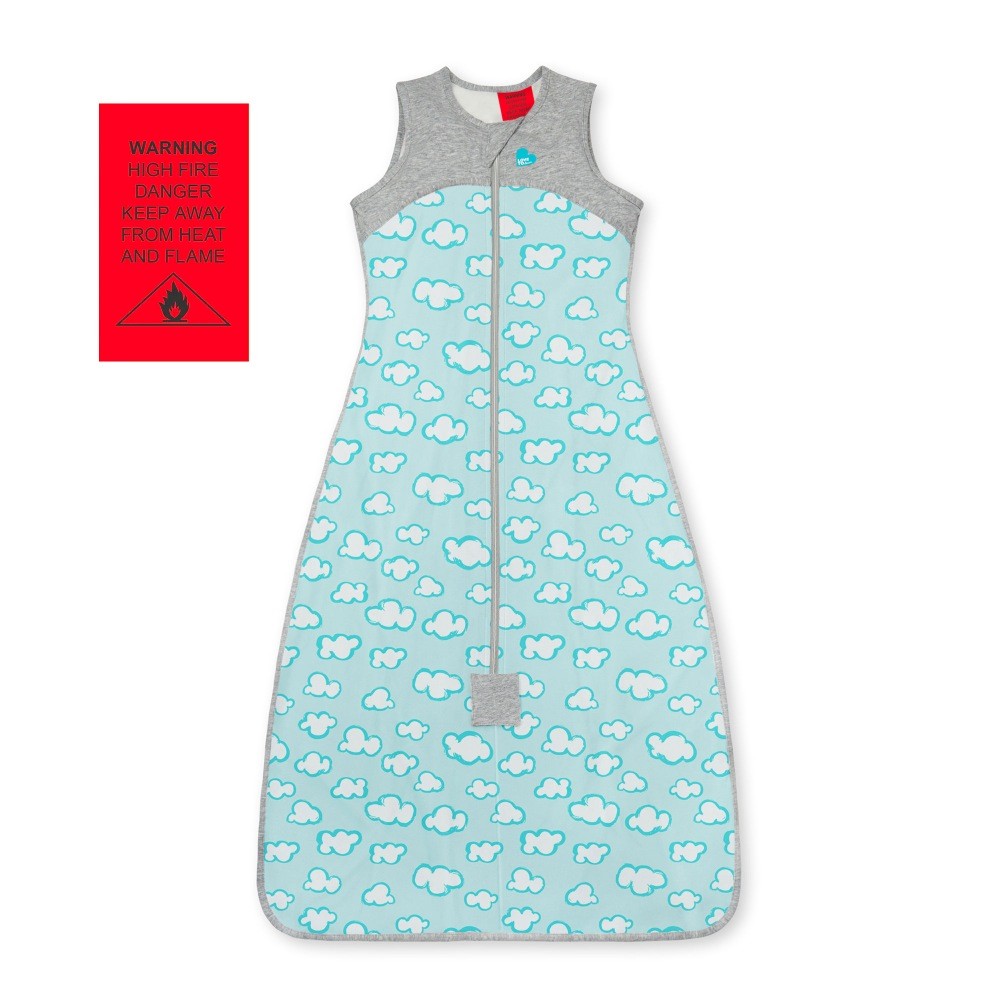 Love To Dream Sleeping Bag 0.2 Tog Turquoise Clouds 1836 Months