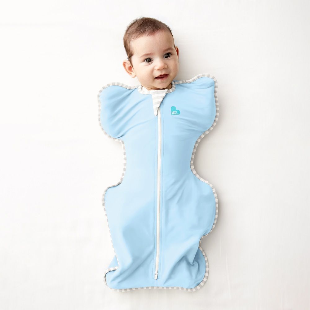 Love To Dream Swaddle Up Lite 0.2 Tog Light Blue Medium Swaddles