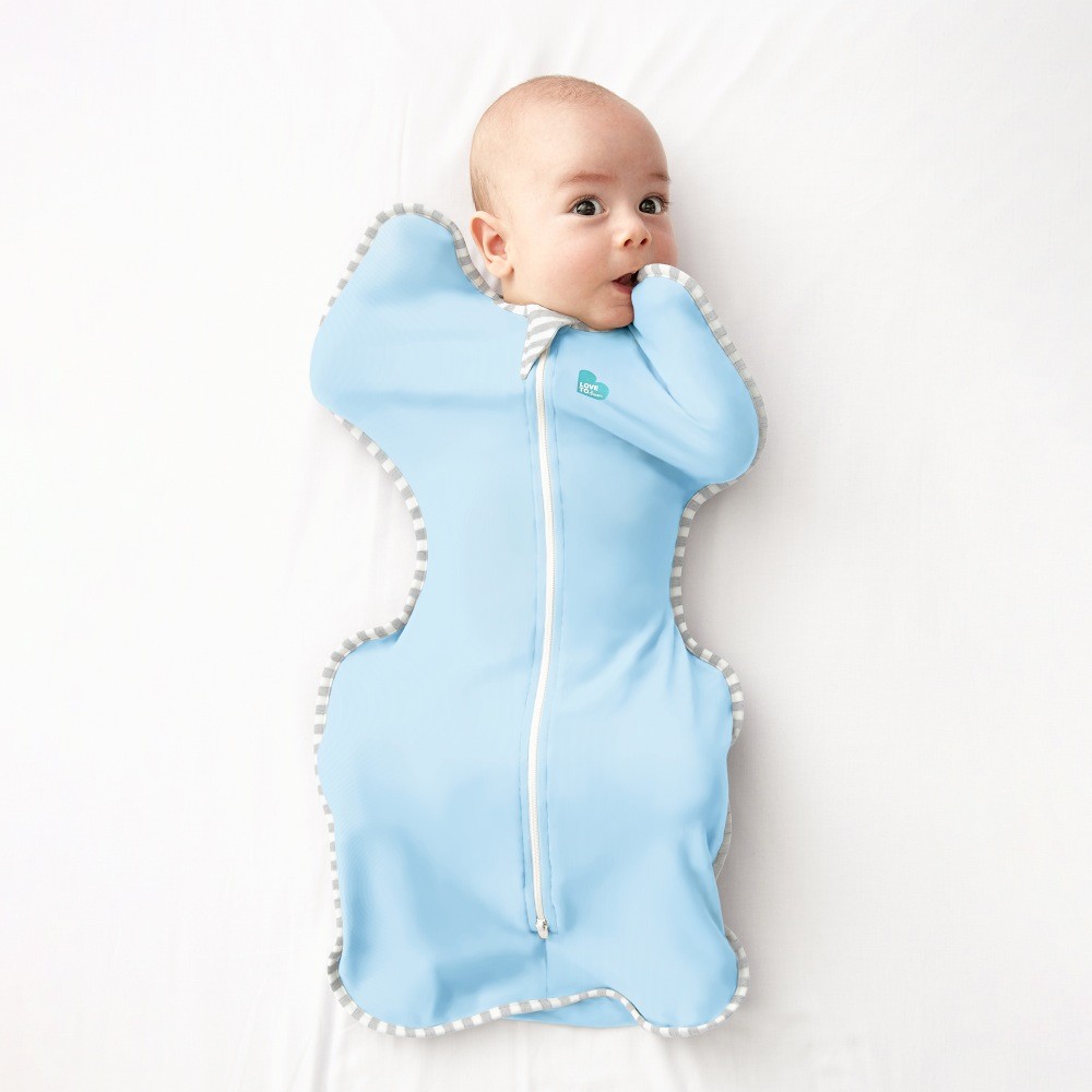 Love To Dream Swaddle Up Lite 0.2 Tog Light Blue Medium Swaddles