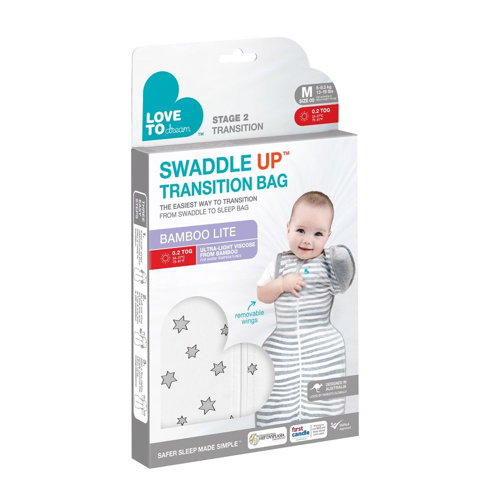 Love To Dream Swaddle Up Transition Bag Bamboo Lite 0.2 Tog Cream