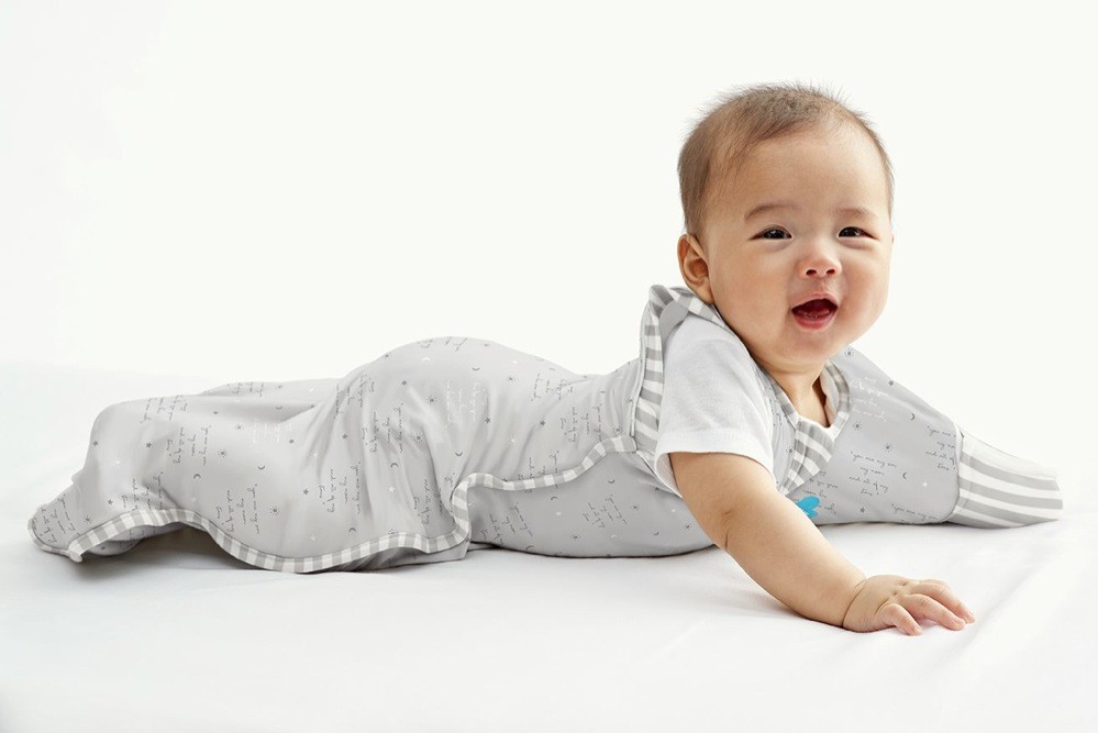 Love To Dream Swaddle Up Transition Bag Lite 0.2 Tog Grey Medium Swaddles Baby Bunting AU