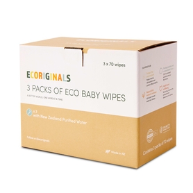 Ecoriginals Wipes with Purified New Zealand Water - 3X70Pack
