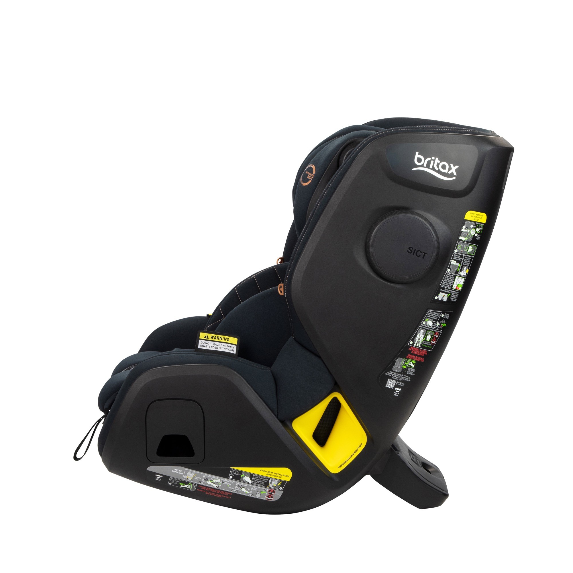 Britax Safe N Sound BGrow ClickTight+ Car Seat Black Opal Harnessed