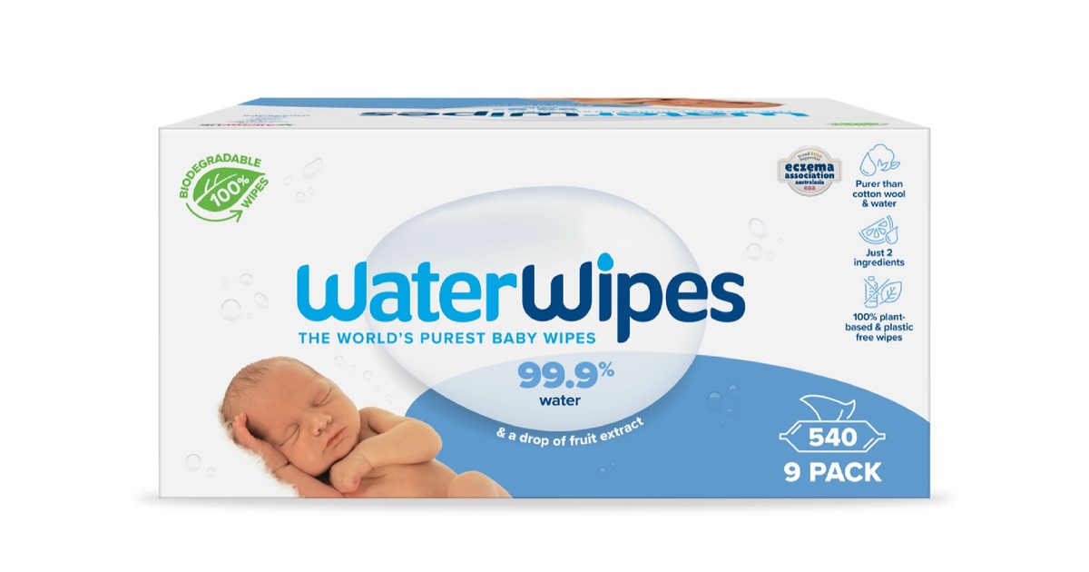 WaterWipes Biodegradable Baby Wipes 9x60 Pack Baby Bunting AU