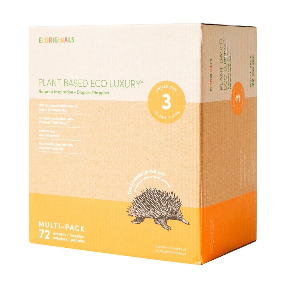 Ecoriginals Crawler Mega Nappies Size 3 72Pk