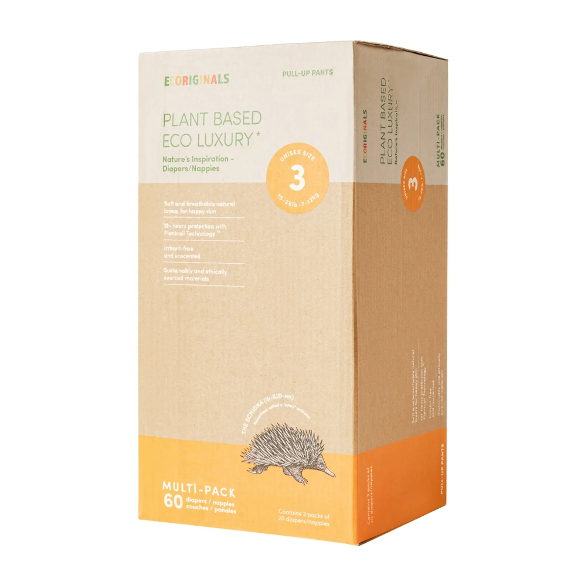 Ecoriginals Crawler Mega Nappy Pants Size 3 60Pk