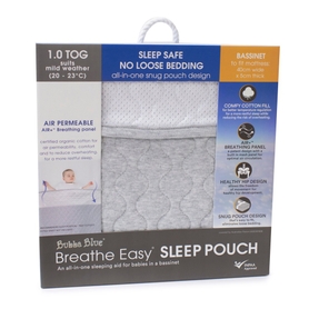 Bubba Blue Breathe Easy Sleep Pouch 1.0 Tog Bassinet