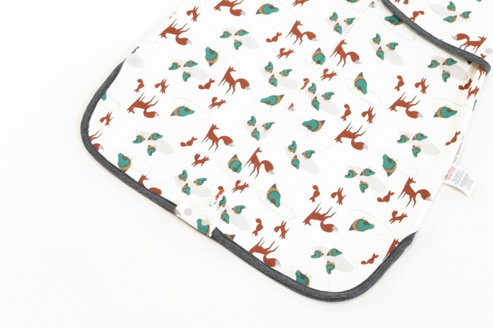 Nest Design Organic Swaddle Sleeping Bag 1.0 Tog Fox Tots Small