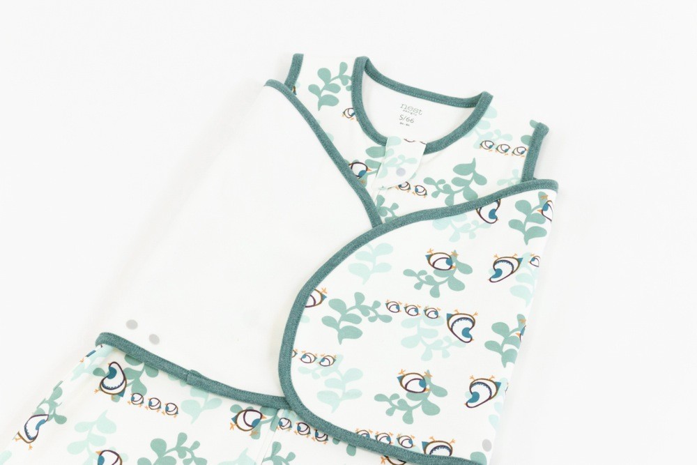 Nest Design Organic Swaddle Sleeping Bag 1.0 Tog A Quail Tale Too Small