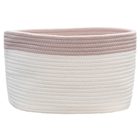 Bilbi Cotton Rope Organiser With Border Taupe