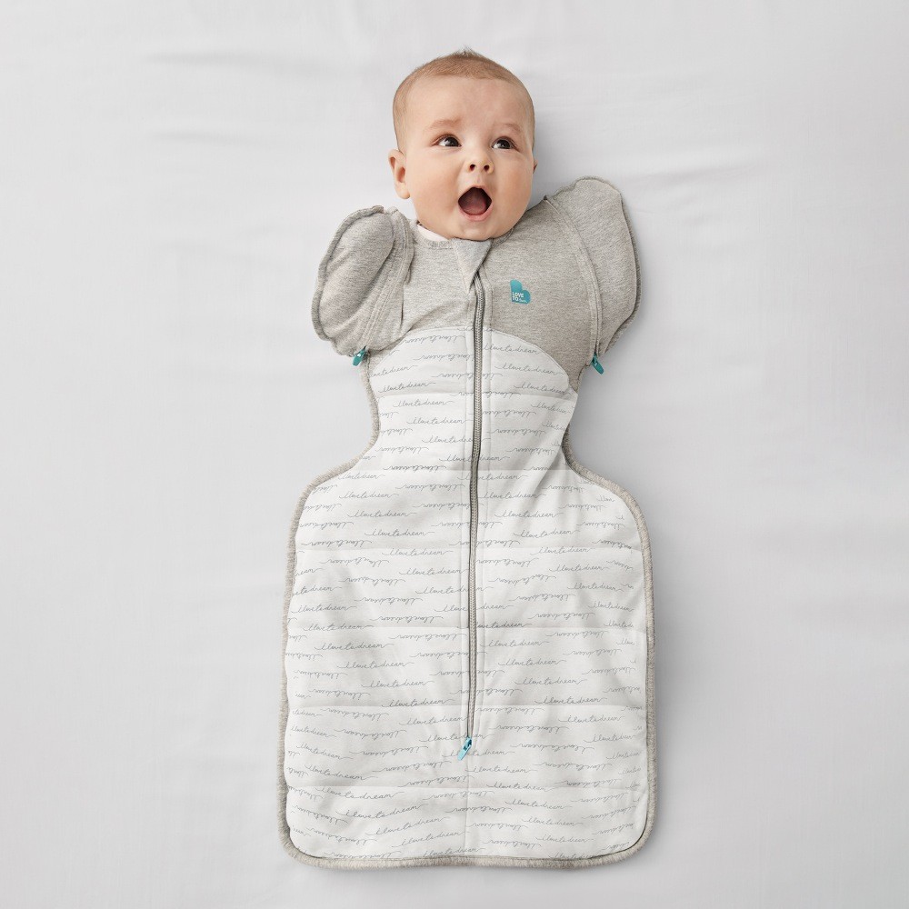 Love To Dream Swaddle Up Trans Bag Signature 2.5 Tog White Medium Baby Bunting AU