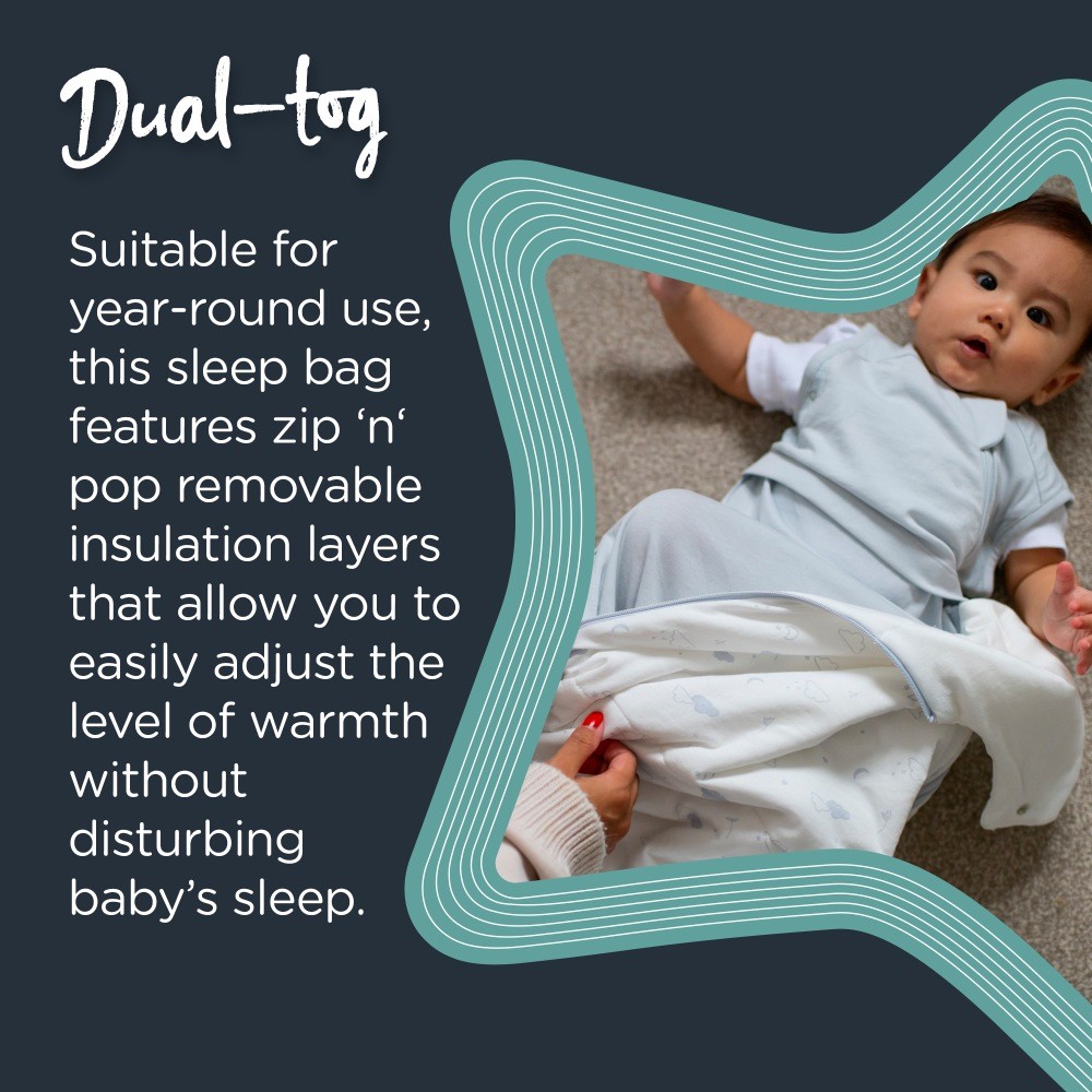 Tommee Tippee Grobag Sleeping Bag Multi Tog Grey 1836 Months Bedding