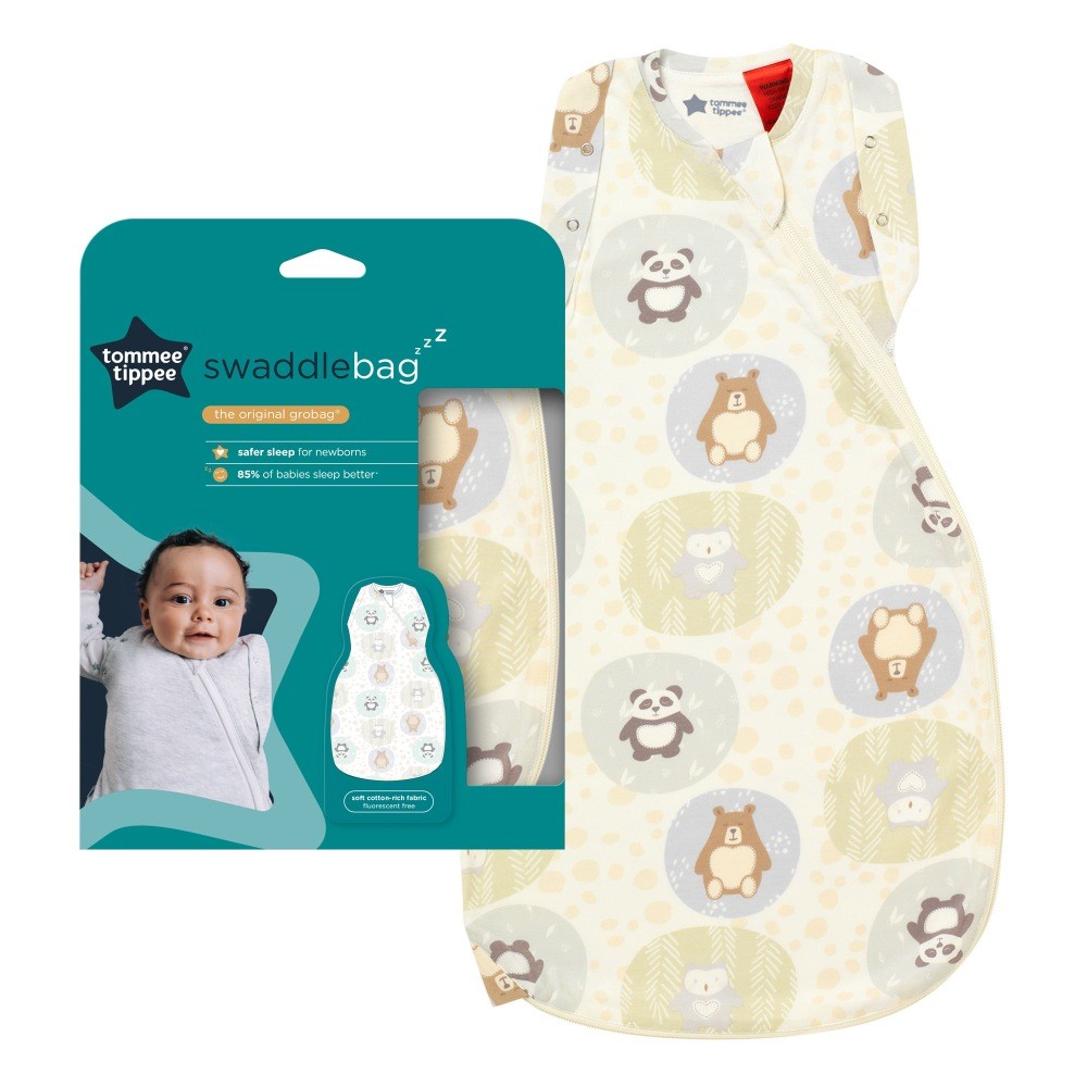 Tommee Tippee Grobag Swaddle 1.0 Tog Gro Friends 03 Months Swaddles