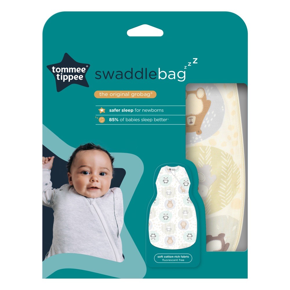 Tommee Tippee Grobag Swaddle 2.5 Tog Gro Friends 03 Months Swaddles