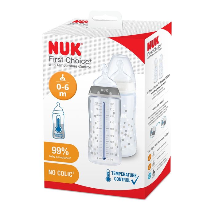 Nuk First Choice+ Bottle with Temperature Control 0-6Months