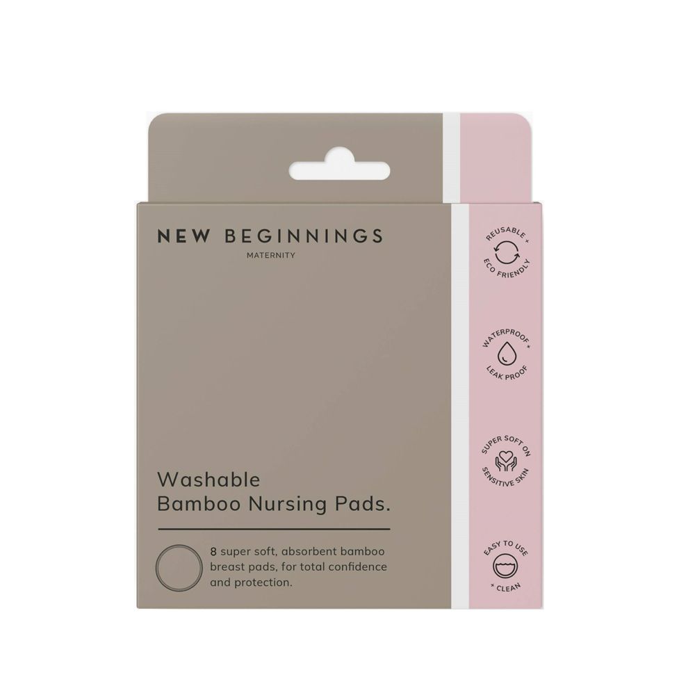New Beginnings Washable Breast Pads 8 Pack, Breast Pads