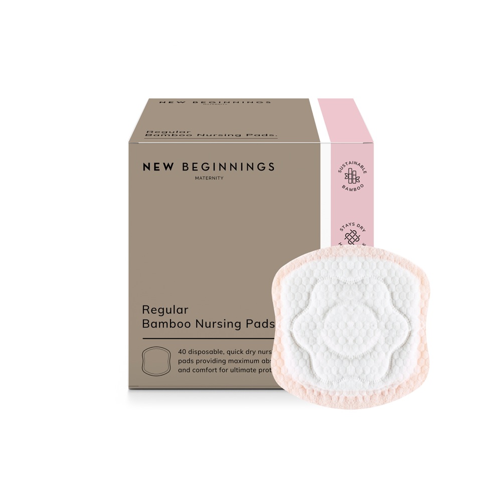 New Beginnings Bamboo Disposable Breast Pads 40 Pack | Breast Pads | Baby Bunting AU