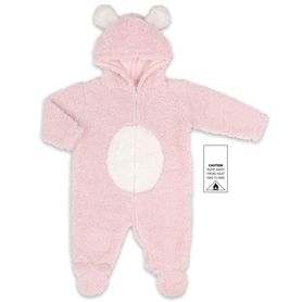 Bilbi Sherpa All In One Bunny Suit Pink
