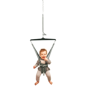 Jolly Jumper Bouncer Deluxe With Foot Rattles - Grey